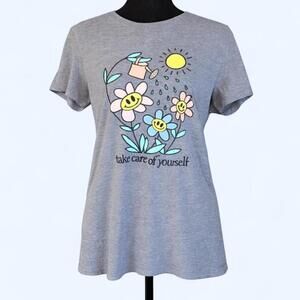 Y2K Aeropostale Flower Graphic Tee “Take Care of Yourself” 🌼 Size XL